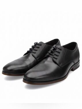 Rieker Black Leather Dress Formalwear Workwear Lace Up Shoes Euro Size 42 US 9